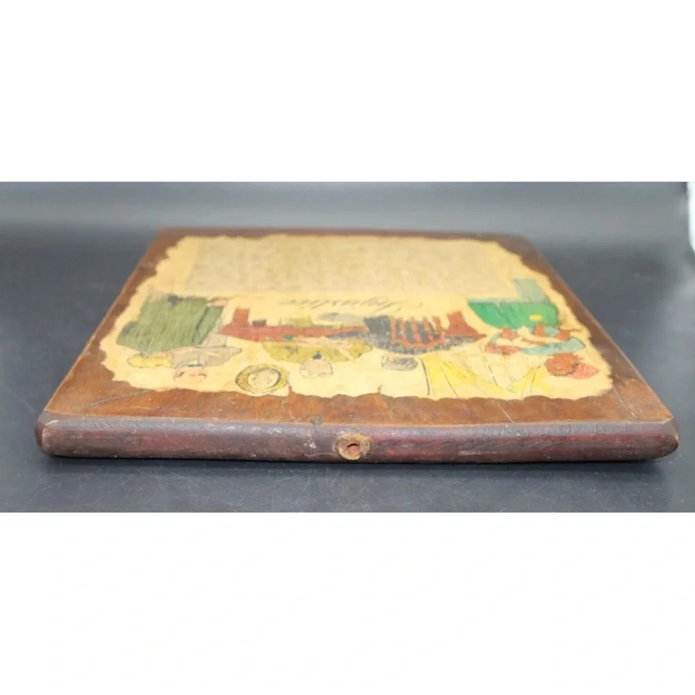 Vintage BarMaLee Reproduction Document Wood Plaque 11x15 Wall Decor